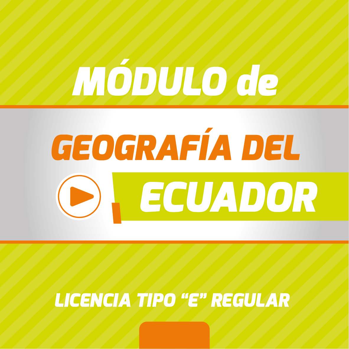 GEOGRAFÍA DEL ECUADOR (Licencia Tipo E Regular - Fines de Semana - Paralelo B)